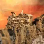 rokr 3d Деревянный Пазл Модель Поезда Локомотив (2)